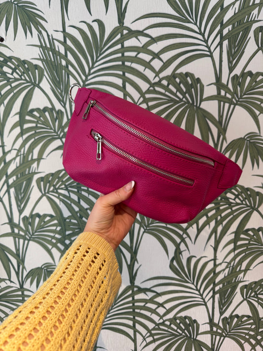 Leather Sling Bag with Purse