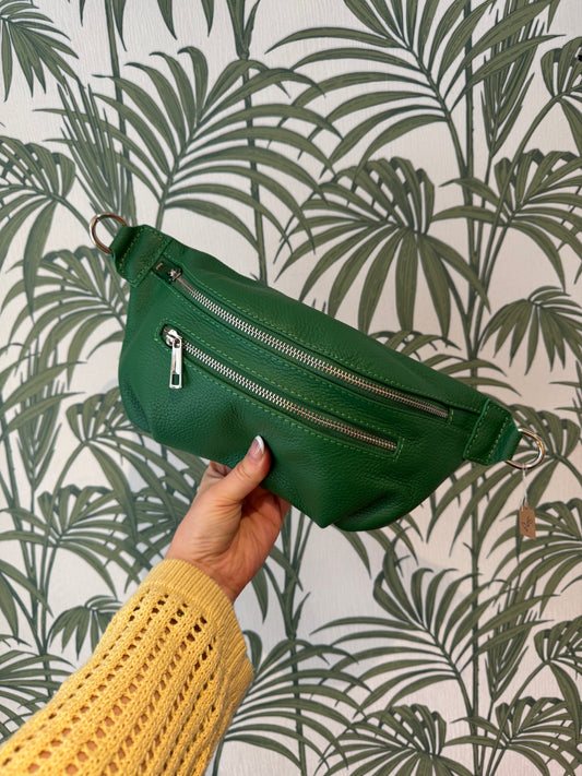 Leather Sling Bag with Purse