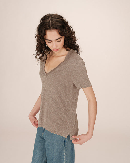 STARDUST TEE SHIRT GREIGE
