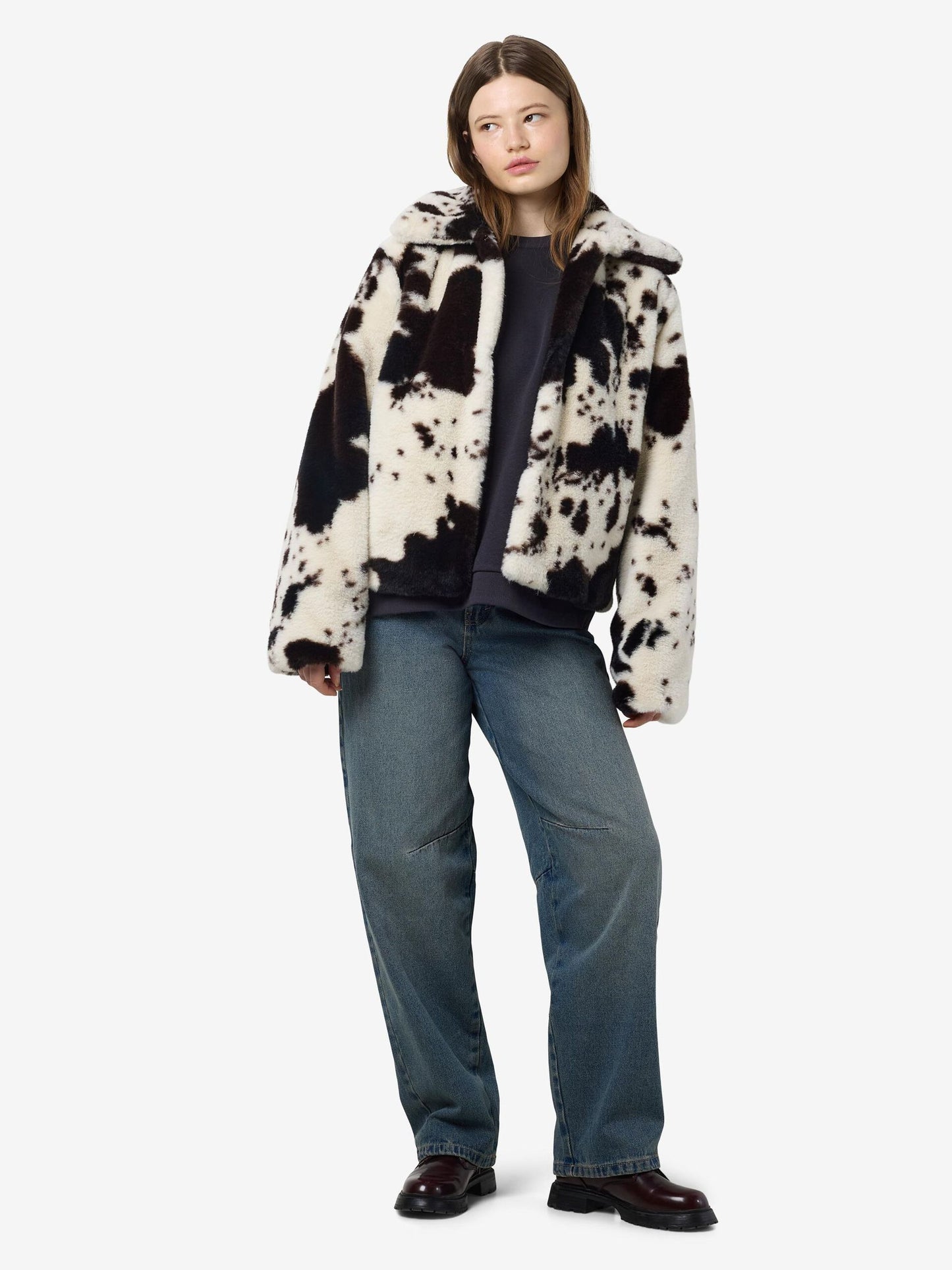 NMEVE COW PRINT COAT