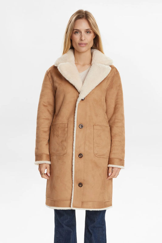 NUELLIOT REVERSIBLE COAT - Cognac