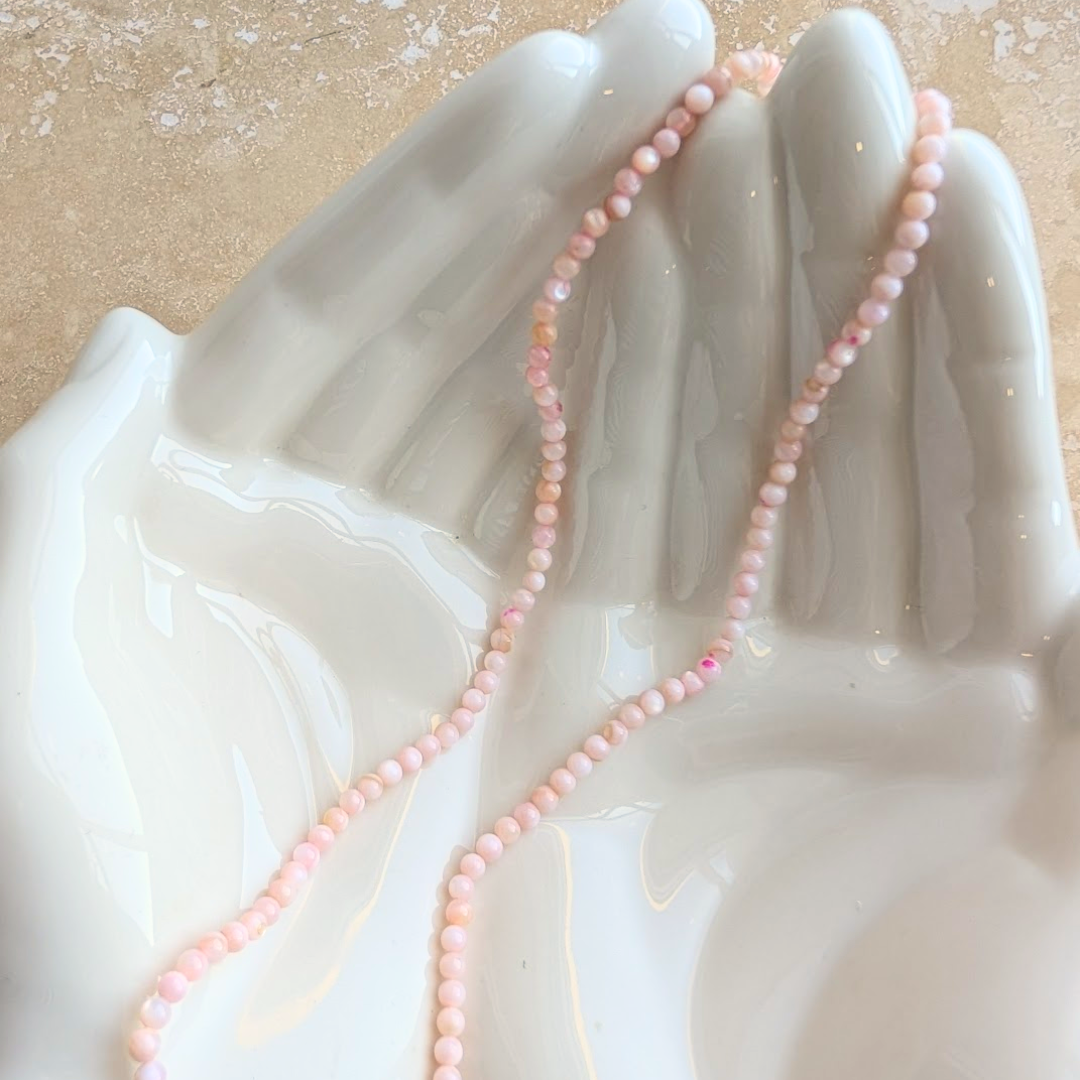 Everyday Mini Beaded Necklace: Lilac