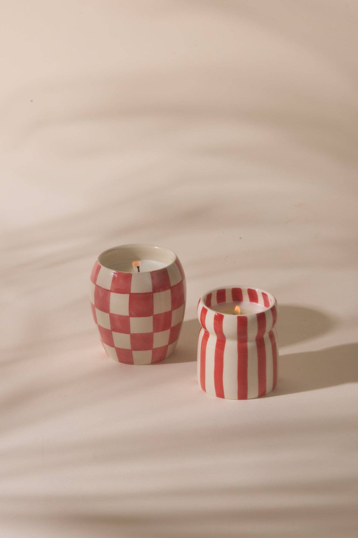 Cabana 6.5oz/184g Red Striped Ceramic Candle - Hibiscus Bay Boxed